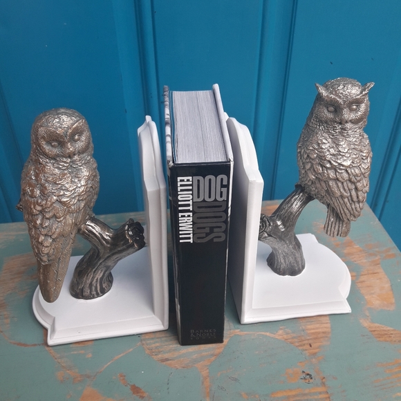 Book Ends Set of 2 Owls on a branch in Bronze Metal Brand NEW! - Picture 3 of 8